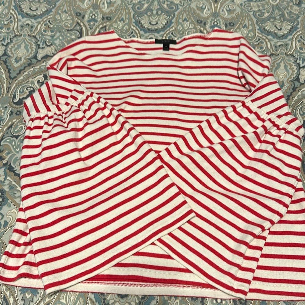 JCREW - bell sleeve sweater-shirt (lightweight)